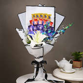 Lily Orchid Choc Bouquet - Buy Combo Gift Online