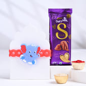 Little Elephant Kids Rakhi With Dairy Milk Silk