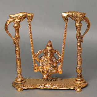 Lord Ganesh Swing Idol - Metal