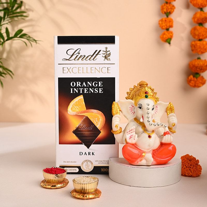 Lord Ganesha Idol With Lindt Chocolate-Australia