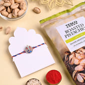 Lord Ganesha Rakhi N Pistachios Combo