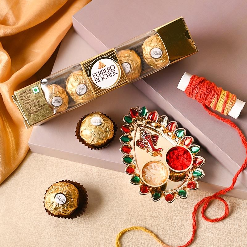 Lord Ganesha Thali With Ferrero Rocher