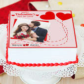 personalised valentine photo cake - Zoom View
