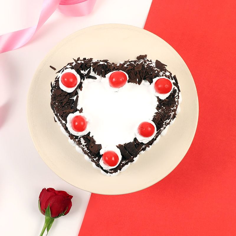 Black Forest Heart Cake