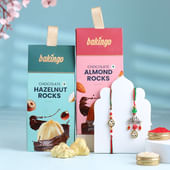 Lotus Bhaiya Bhabhi Rakhi Set With Choco Rocks