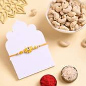Lotus Motif Rakhi With Cashews
