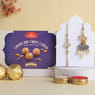 Lotus N Pearls Bhaiya Bhabhi Rakhi Set With Ladoos
