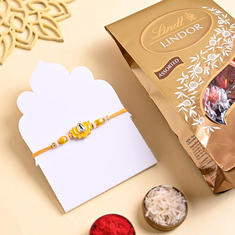 Lotus Rakhi With Chocolates