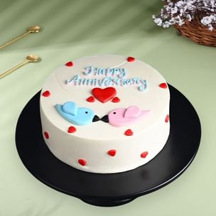 Love Birds Anniversary Cake
