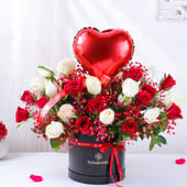 Love Blooms N Heart Balloon Bouquet