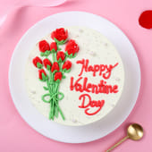 Love Blooms Valentines Day Cake