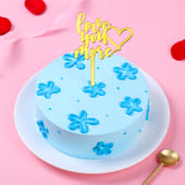 Love Blue Blossom Chocolate Cake