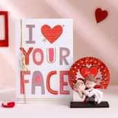 Love Card With Couple Showpiece