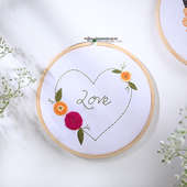 Love Embroidery Hoop Wall Hanging Decor