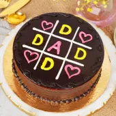 Tic Tac Toe Choco Cake For Dad