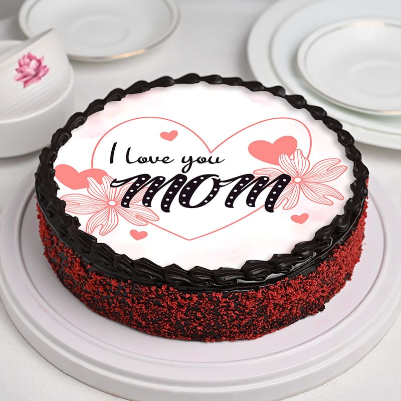 Chocolate and Red Velvet Mothers Day Cake