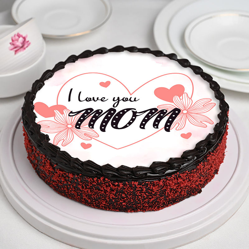 Chocolate and Red Velvet Mothers Day Cake