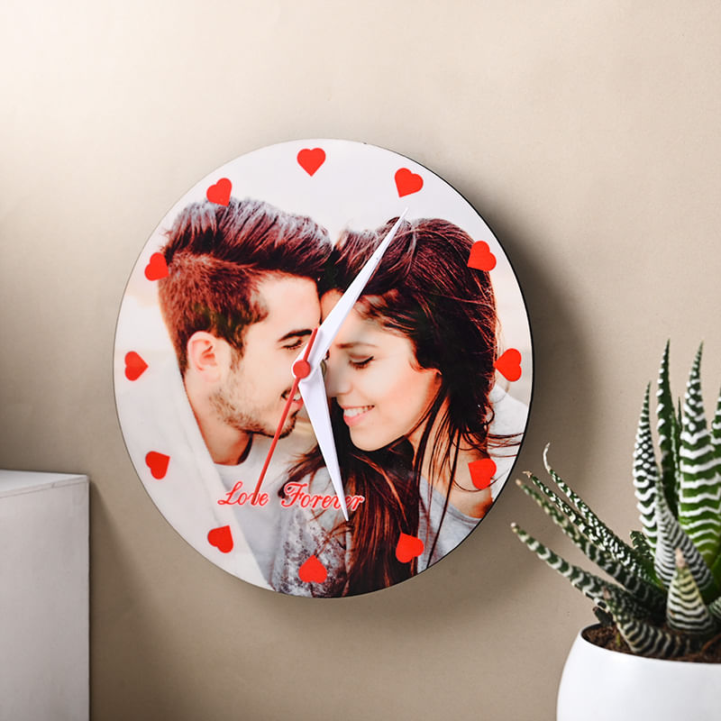 Personalised Photo Wall Clock for couple