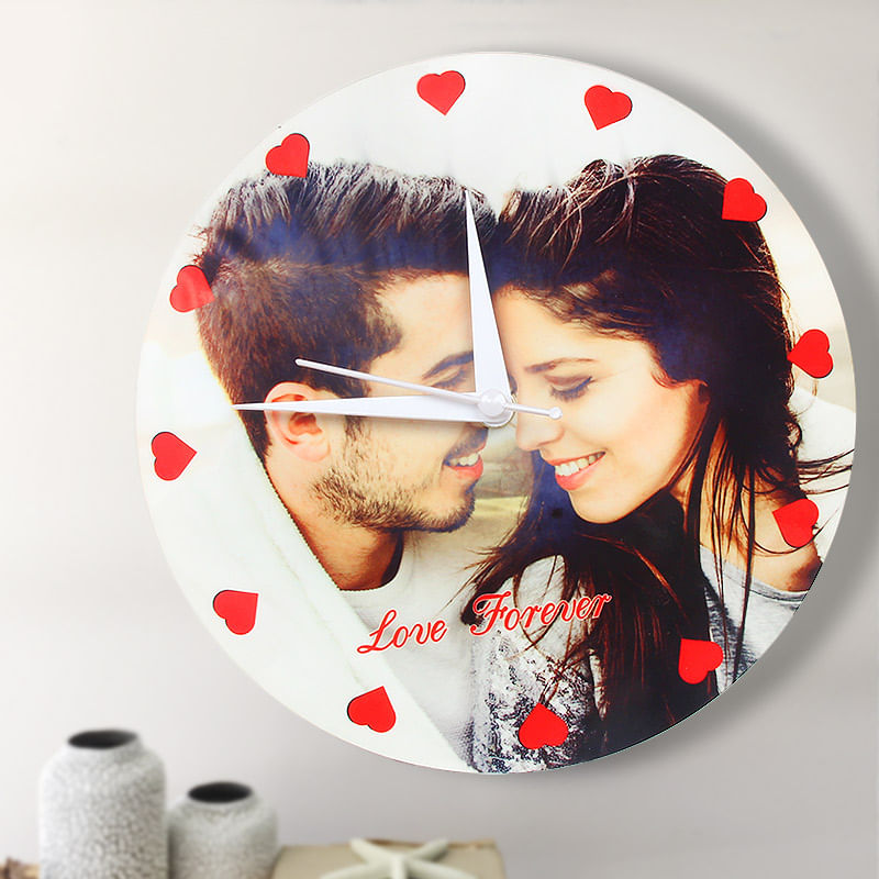 Personalised Wall Clock for Couple - - Valentine Day Gift Personalised Wall Clock for Couple - Valentine Day Gift