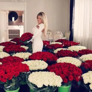 Garden Of Red And White Roses