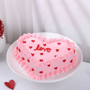 Blush Heart Chocolate Cake