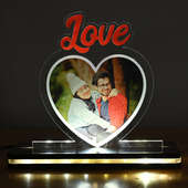Personalised Love Heart Led Photo Frame
