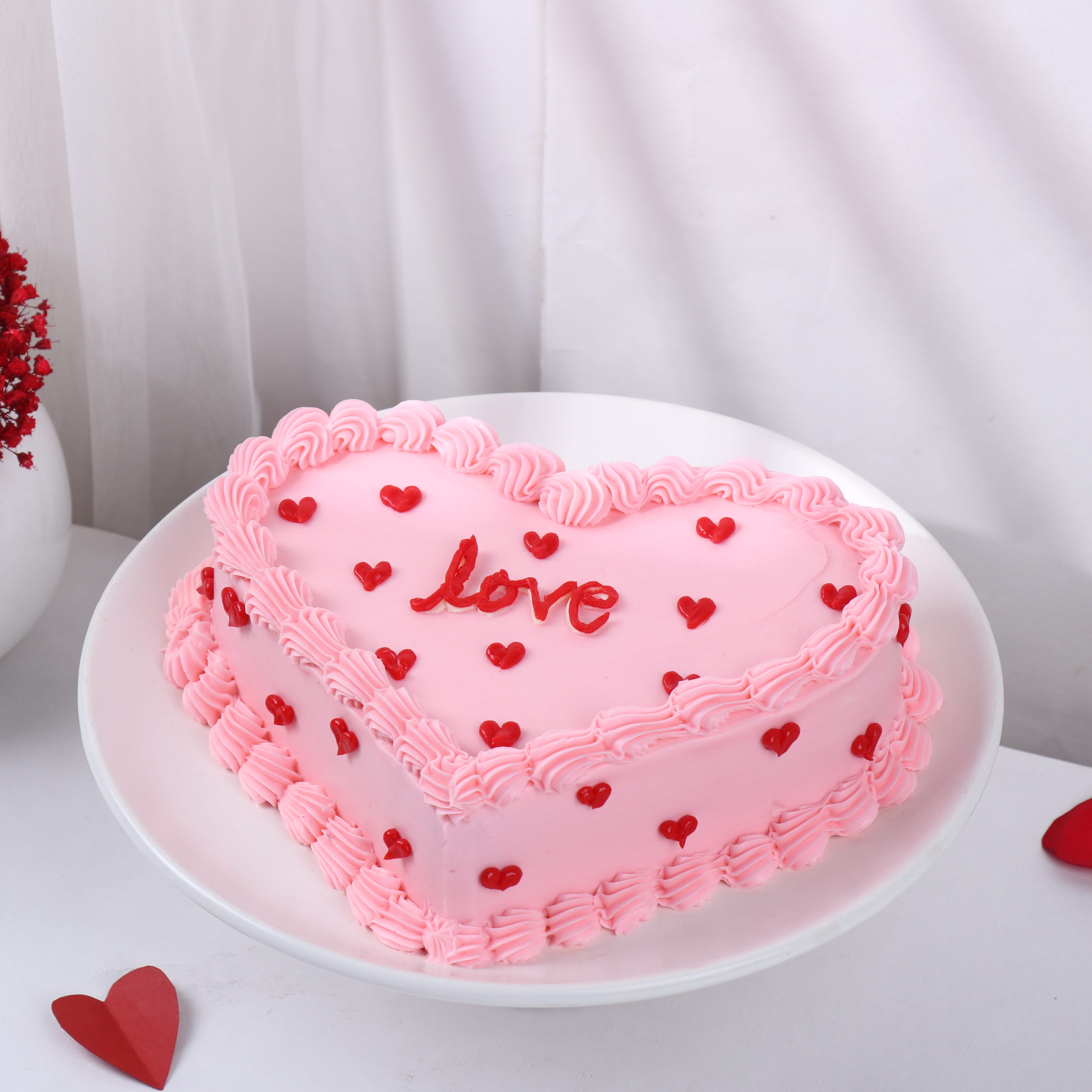 Blush Heart Chocolate Cake