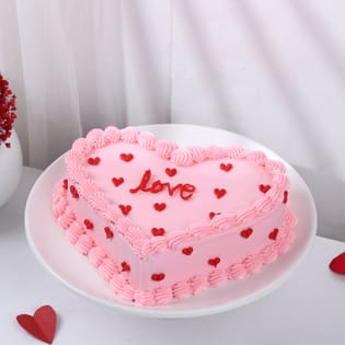 Blush Heart Chocolate Cake