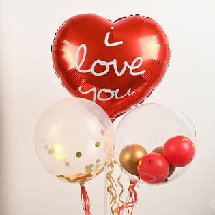 Top View of Love In The Air Balloons