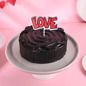 Love Chocolate Cake For Valentine Express Delivery