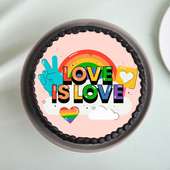 Love Is Love Chocolate Poster Cake