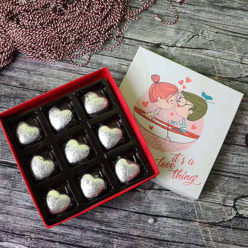 Heart Shaped Handmade Chocolates in a Box Heart Shaped Handmade Chocolates in a Box