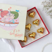 Valentine's Golden Heart Chocolate Box