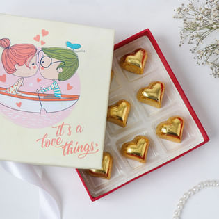 Chocolates N Card For Love Birds