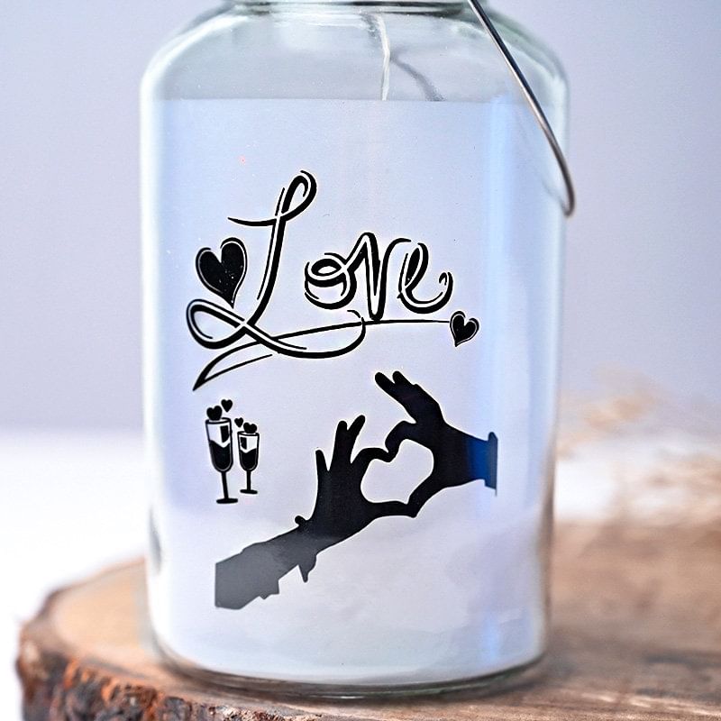Zoomed View of Love LED Lamp