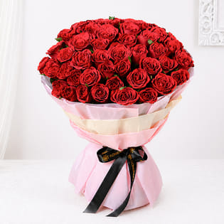 Love Overflowing In Fifty Roses