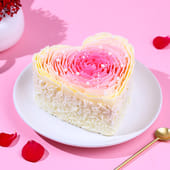 Love Petal Rose Day Heart Cake