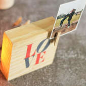 LOVE Pine Block With Clip