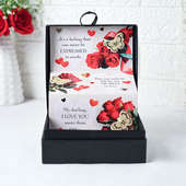Love Quote Mini Box for Valentines Day open view