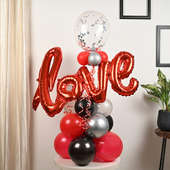 Love Romantic Balloon Arrangement:balloon bouquet