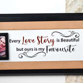 Zoomed View of Love Story Frame