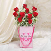 Roses for Mom:Bunch of 10 Red Roses