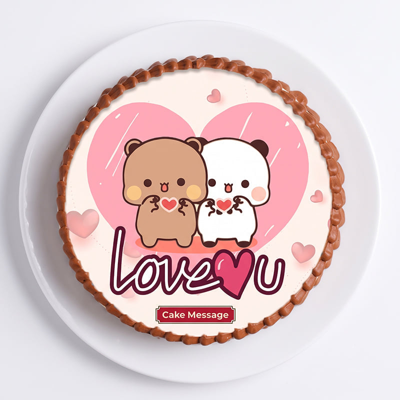 Love You Bubu Dudu Couple Cake