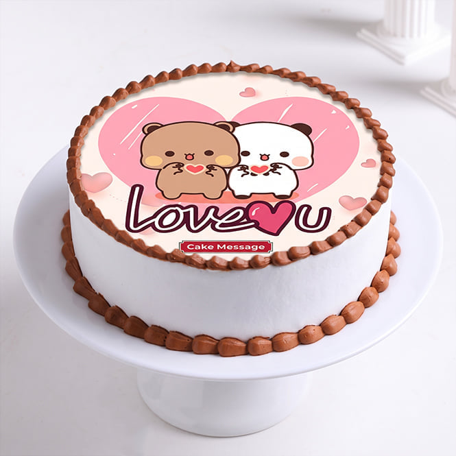 Love You Bubu Dudu Couple Cake