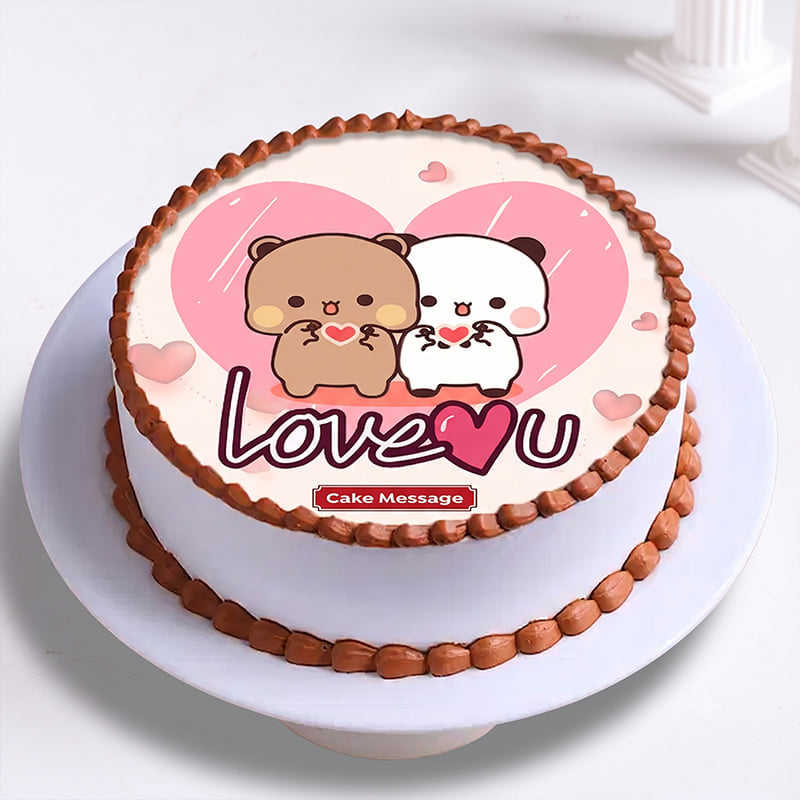 Love You Bubu Dudu Couple Cake