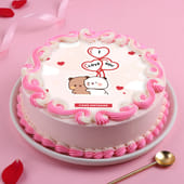 Love You Bubu Dudu Valentine Cake