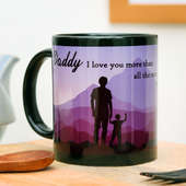 Love You Daddy Black Mug