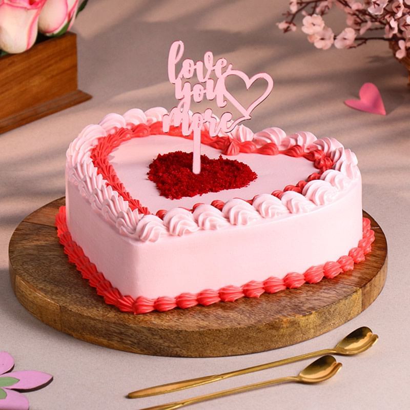 Love You More Red Velvet Cake