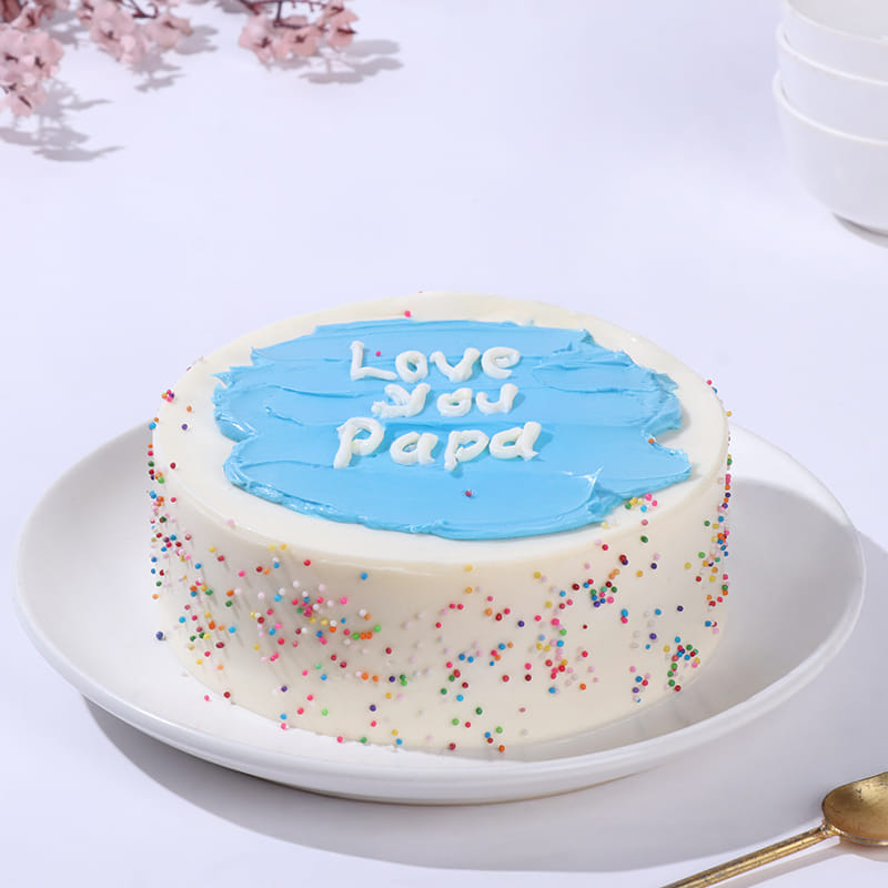 Love You Papa Sprinkle Cake