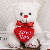 Love You White Teddy Online
